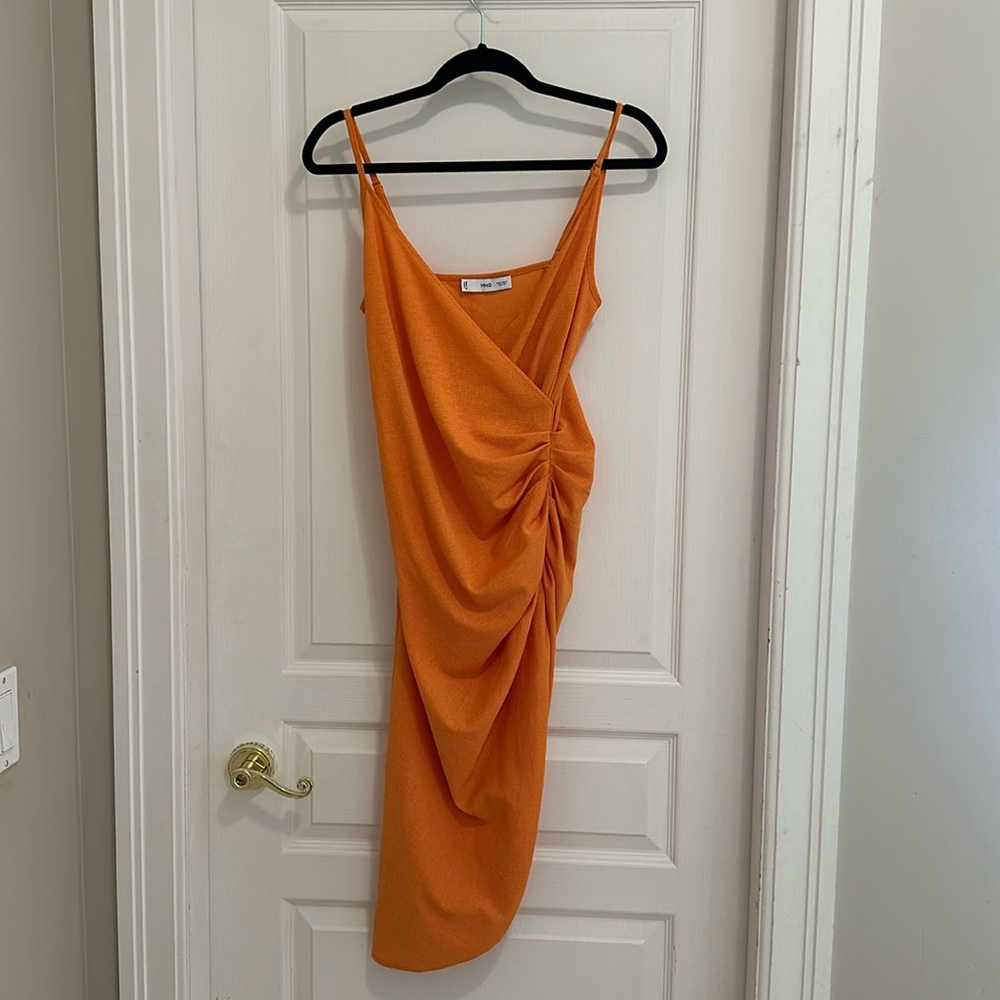 Tangerine Mango asymmetrical dress